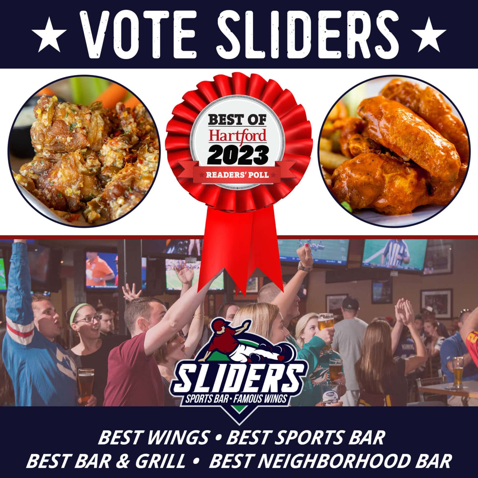 Plainville CT Restaurant Best Sports Bar & Best Wings Sliders